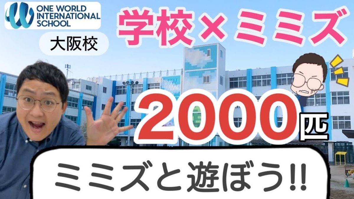 YouTube「学校×ミミズ」ワンワールドインターナショナルスクール大阪校での授業の動画のサムネイル